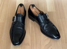 Sapatos masculinos Barrett Beltrami preto alça monge couro italiano tamanho 11 comprar usado  Enviando para Brazil