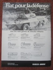 9/1982 PUB FIAT IVECO VEHICULE BLINDE RECONNAISSANCE 4X4 FIAT 6616 FRENCH AD comprar usado  Enviando para Brazil