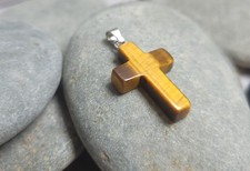 Cross necklace tigereye for sale  BURNHAM-ON-SEA