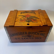 Vintage Anheuser-Busch Budweiser Cerveja Caixa de Madeira com Tampa St. Louis comprar usado  Enviando para Brazil