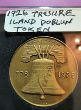 Navio à vela medalha Doubloon 1926 Philadelphia Sesquicentennial Treasure Island  comprar usado  Enviando para Brazil