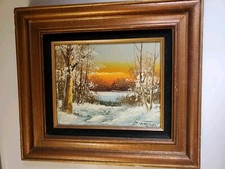 Whitman framed oil for sale  La Porte