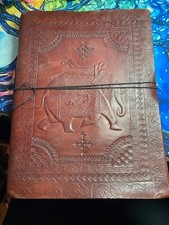 Vintage embossed leather for sale  LEIGH