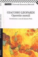 Operette morali. leopardi usato  Italia