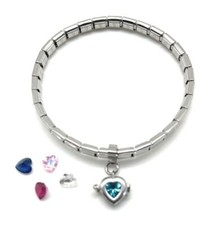 Pulseira Berloque Italiano Coração CZ Prata 925 Medalhão Pendurado Elos de Aço Inoxidável comprar usado Pulseira Berloque Italiano Coração CZ Prata 925 Medalhão Pendurado Elos de Aço Inoxidável comprar usado  Enviando para Brazil