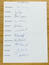 Hand signed sheet for sale  BILSTON