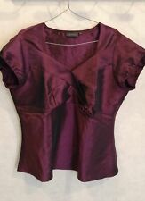 Blouse violette satinée d'occasion  Bourg-de-Thizy