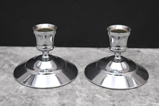 Pair nickel candlesticks for sale  Danbury
