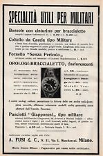 Pubblicita 1915 a.fusi usato  Biella