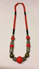 Collier perles rouges d'occasion  Melle