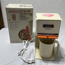 Antiga máquina de bebidas quentes Sunbeam Hot Shot III 17016 água de amêndoa chá café 1984, usado comprar usado Antiga máquina de bebidas quentes Sunbeam Hot Shot III 17016 água de amêndoa chá café 1984, usado comprar usado  Enviando para Brazil