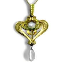 Jugendstil gold email gebraucht kaufen  Berlin