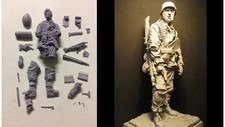 Resin figure falschirmjager d'occasion  Expédié en Belgium