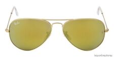 Óculos de sol Ray Ban aviador dourado 3025 112/93 lentes espelhadas amarelas 58 mm novo comprar usado  Enviando para Brazil