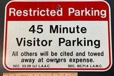 visitor parking sign for sale  El Segundo
