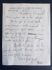 Documento autografo duce usato  Borgosesia