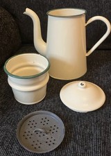 vintage enamel coffee pot green for sale vintage enamel coffee pot green for sale CREWKERNE
