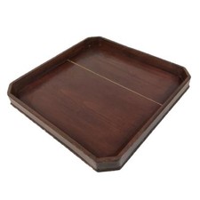 Antiga bandeja de servir quadrada japonesa de madeira lacada mesa baixa marrom ozeno L429 comprar usado  Enviando para Brazil