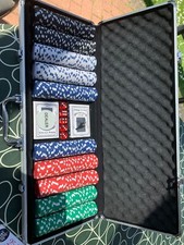 Poker chips set for sale  ASHFORD