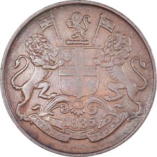 [#222827] Moneta, INDIE BRYTYJSKIE, 1/4 Anna, 1835, Bombay, EF(40-45), Miedź, KM na sprzedaż  Wysyłka do Poland