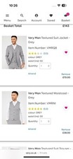Mens grey suit for sale  LEEDS