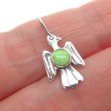 Pingente Berloque Old Pawn Prata Esterlina Vintage Verde Limão Turquesa Thunderbird comprar usado  Enviando para Brazil