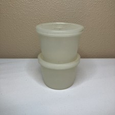2 Vintage Tupperware Kit Kups #124 Grandes Recipientes de Armazenamento Transparentes com Tampas comprar usado  Enviando para Brazil