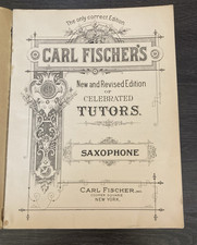1889 Carl Fischer's Celebrated Tutors saxofone antigo livro de partituras! comprar usado  Enviando para Brazil