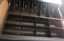 Gaveta de dinheiro preta Star Micronics 16Wx16D 5 chaves de nota incluídas, usado comprar usado  Enviando para Brazil