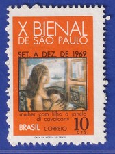 Brasilien 1969 10. Biennale von Sao Paulo Mutter mit Kind  Mi.-Nr. 1215 ** comprar usado  Enviando para Brazil