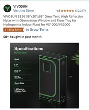 Vivosun grow tent for sale  San Diego