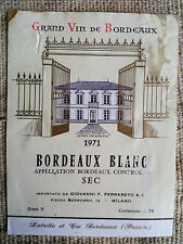 Etichetta vino bordeaux usato  Italia
