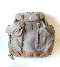 Mochila Sattler do Exército Suíço Anos 40 Antiga Lona de Couro Militar Sal e Pimenta 1947 comprar usado  Enviando para Brazil