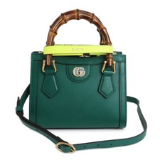 Mini bolsa tote GUCCI bambu Diana couro de bezerro, verde 655661, usado comprar usado  Enviando para Brazil