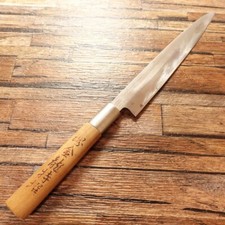 Faca japonesa vintage para peixe sashimi poke sushi com placa sakai feita à mão comprar usado  Enviando para Brazil