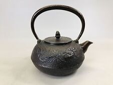 Y6663 TETSUBIN Chaleira de Ferro Nambu Nanbu bule de dragão Japão antigo vintage comprar usado  Enviando para Brazil