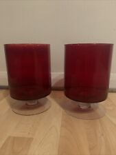 Red glass candle for sale  LONDON