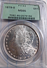 1879 s Morgan dólar prata PCGS etiqueta verde MS-65 comprar usado  Enviando para Brazil