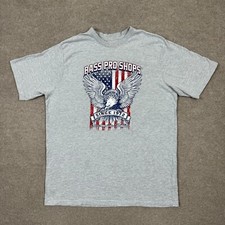 Camisa masculina Bass Pro Shops tamanho G cinza manga curta águia estrelas e listras bandeira comprar usado  Enviando para Brazil