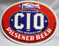 CIO PILSNER BEER TUBE CITY BREWING OF PENNSYLVANIA ETIQUETA DECALQUE VINTAGE comprar usado  Enviando para Brazil