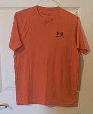 Camiseta masculina Under Armour UA média solta Heatgear cor coral comprar usado  Enviando para Brazil