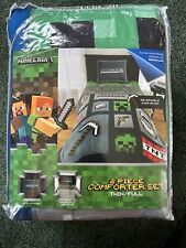 Usado, Edredom Minecraft Icons Adventure Gaming Bed Kids 2 peças duplo/completo reversível comprar usado  Enviando para Brazil