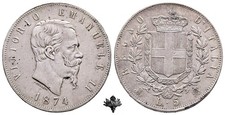 vittorio emanuele ii 1874 usato  Cremona