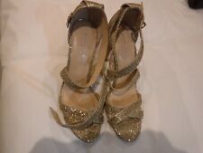 Ladies gold sandals for sale  DULVERTON