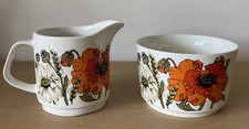 Meakin poppy set for sale  WYMONDHAM