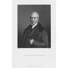 GEORGE STEPHENSON Engenheiro Civil Inglês - Impressão antiga c1890, usado comprar usado  Enviando para Brazil