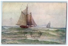 DPO 1901 1938 Komalty Oklahoma OK postal un velero de viento justo 1908 antiguo segunda mano  Embacar hacia Mexico
