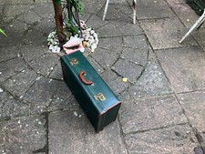 Vintage green suitcase for sale  DARTFORD