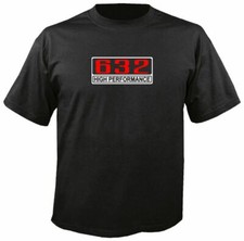 CAMISETA PRETA DE ALTO DESEMPENHO 632 emblema do motor da caixa v8 bloco grande BBC comprar usado  Enviando para Brazil