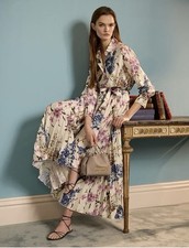 VESTIDO MIDI PLISSADO SARJA ESTAMPADO CAROLINA HERRERA US$ 995 tamanho M comprar usado  Enviando para Brazil